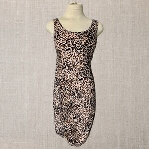 Magazine Leopard Print Sleeveless Mini Dress